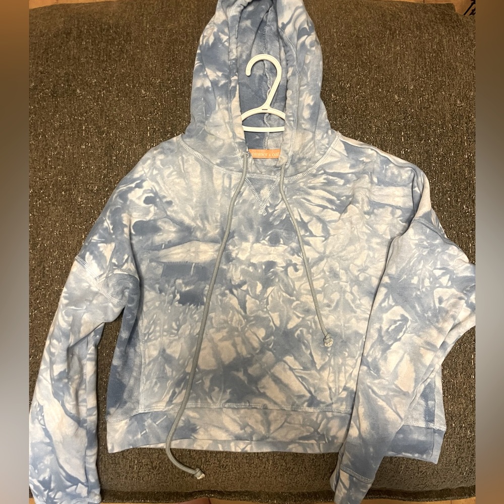 Blue tie dye hooded sweatshirt size medium